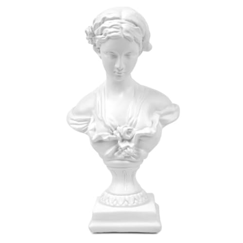 QUR 1 Piece Greek Statue of Venu Goddess Classic Roman Head Bust Greek for Living Room Home Shelf Decor
