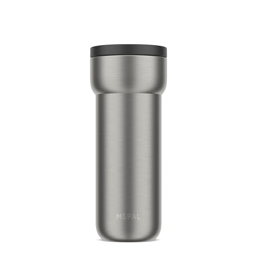 Mepal - Taza térmica Ellipse - 6 horas caliente y 10 horas fría - Taza térmica para viajes - Apta para llevar té y café - Se adapta a todos los portavasos - 475 ml - Negro nórdico