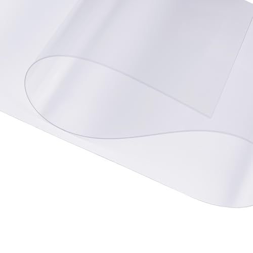 Image of 6-Pack Crystal Clear PET Plastic Sheet - Thick & Flexible - Clear Plastic Sheets for Crafts, Poster Protection, DIY Projects - Transparent Plastic Sheet in 52 inchx24 inchx0.03 inch