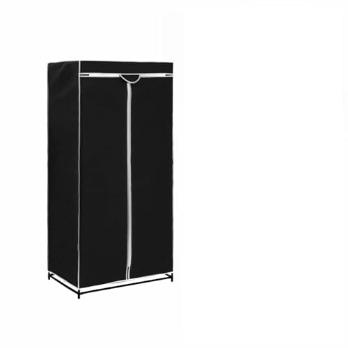 ZEYUAN Armario Negro 75x50x160 cm, Armarios Dormitorio, Armario Tela, Vestidores Armarios Abiertos, Organizador De Armario, Closet Armario para Habitación