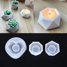 Polaris Fox Pack of 3 Planter Silicone Craft Mold | Heart, Hexagon and Octagon Shape | Tealight Candle Holder Mould | Candle Mould Pack of 3 Different Shape Mould. 2