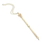 Healeved Metallzeiger 17cm Gold mit Kronenmotiv Jüdischer Bibellesezeiger für Erwachsene Präzise Navigation Beim Lesen Geeignet für Zuhause Schule und Reisen