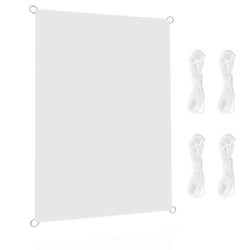 Voile d'ombrage camping et extérieur blanc résistant 6.5x8m - 2