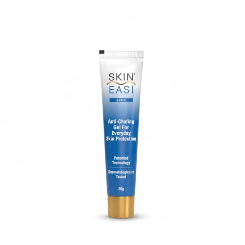 Image of SkinEasi activ Silicone-Based Anti-Chafing Gel for Men & Women 20g | Prevents & Relieves Thigh Burn, Blisters, Nipple Bleeds, Groin Rash, Underarm & Under Bra Rash, Jock Itch | Dermatologically Tested