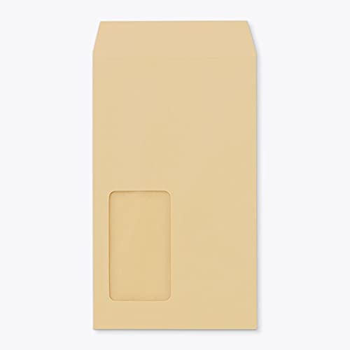 山櫻 封筒 角8 窓付 中貼 A30 クラフトCoC 紙厚85g 〒枠ナシ 100枚 / セロ窓 B5三折用 茶封筒 無地 郵便番号枠なし 00564106-0100