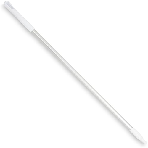 Image of SPARTA Adjustable Aluminum Broomstick, 48 inch Mop and Broom Handle Replacement with Color-Coded System for Environments with Harsh Cleaning Agents, Aluminum, 48 Inches, White, (Pack of 12)