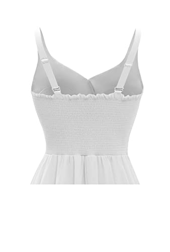 Dressever Summer Cocktail Dress V-Neck Adjustable Spaghetti Strap Chiffon Sundress - Image 5