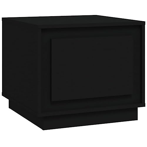 vidaXL Mesa de Centro Madera contrachapada Negra 51x50x44 cm