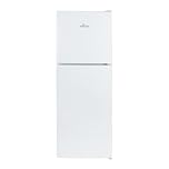 Willow WTM138W 138L Small Fridge Freezer with Adjustable Thermostat, Top Mount Slimline Fridge Freezer, Mark Proof Finish - White