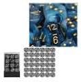 Chessex Dice d6 Sets: Phantom Teal with Gold - 12mm Six Sided Die (36) Block of Dice