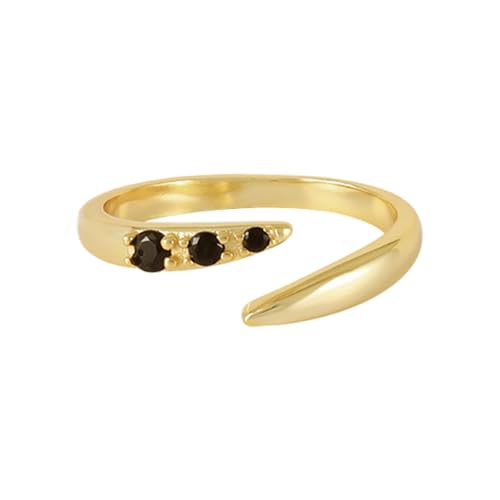 Bague or jaune 14K Au585 et agate fine création joaillière