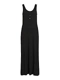 Kleid Vila Damen Videll Maxi S/L Dress-noos Kleid, Schwarz, M EU