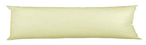 Cream Bolster Pillow Case Pregnancy Support Pillowcase for Long Bolster Pillows Cotton Blend Bolster Pillow Case - 4.6ft (19" x 54")