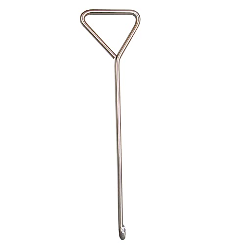 WDJBPSH Stainless Steel Hook for Open Manhole Cover, 10mm Lifting Hooks Tool with Triangular Handle, 20 24 27 31 in Drain Grate Cover Pullers Tool (Size : Length 40cm/15.7in)