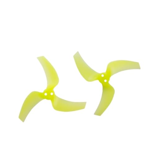 Hélices 3 pales 3032 jaune avec arbre 2mm pour le système de propulsion FPV