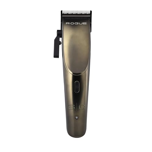 Stylecraft Rogue Professional 9V Microchipped Magnetic Motor Cordless Hair Clipper, 5 Guards, Matte Gunmetal