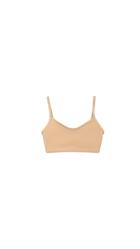 Capezio 126 Team Basic Camisola Bra Top Team Básico, 126, Conceptos básicos del Equipo, TB102, Color Carne, S