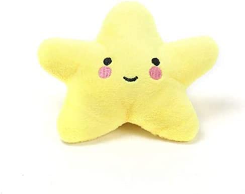 Htppzjr Starfish Squeaky Dog Toy,Soft Plush Vocal Dog Plaything Pets Supplies Teddy Bichon, Dog Toys with Soft, Durable Fabric for Small Yellow Durable and Useful Supports Active Biting and Play