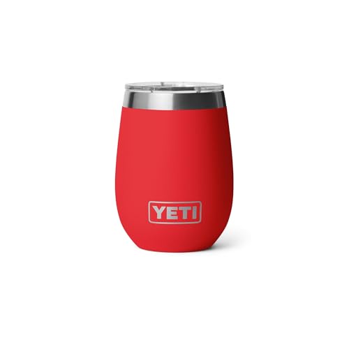 YETI Rambler 10 oz Wine Ceramic Lined Tumbler, Rescue Red