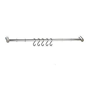 Hub Rods Kitchen A & Y TRADERS Kitchen Rod with 5-S Hooks Stainless Steel 202 Grade (12 ...