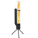 Holzpellet-Terrassenheizer, rauchfreier Pelletofen für den Außenbereich, mit spiralförmiger Glasröhre, ideal für Camping, Picknick, Lagerfeuer und Hinterhofversammlungen