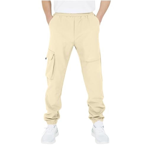 Cargo Pants Boys Girls Casual Outdoor Quick Dry Waterproof Hiking Climbing Trousers Teens Light Workout Athletic Joggers