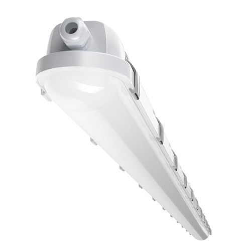Image of 8FT LED Vapor Tight Light Fixture 1Pack,13000LM, 70W /80W /90W /100W Adjustable, 5CCT 6500K-3000K Color Selectable,ETL Listed,IP65 Waterproof Vapor Proof Light for Car Wash,Warehouse,Basement