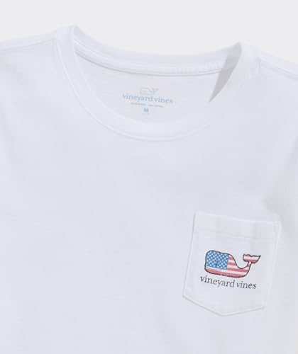 Image of Vineyard Vines Girls' Flag Whale Short-Sleeve Pocket Tee