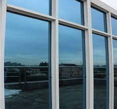 Image of WISDOM Window Privacy Film,One Way Mirror Film Daytime Anti UV Sun Blocking Heat Control Reflective Film Decorative Static Cling Home Office Living Room (20in x 6Feet, Blue Film)