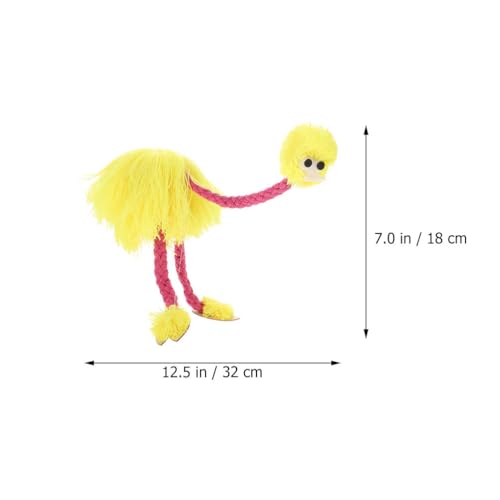 image for TOYANDONA Furry Ostrich Marionette Puppet for Interactive String Puppe