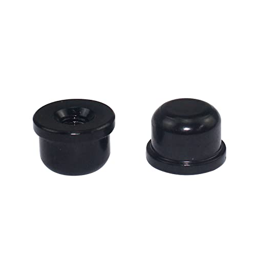 Image of 2 Pieces Lamp Finial Knob Solid Lamp Finial Caps Tapped of Tops for Lamp Harp Tops Lamp Finial Knob Lamp Accessories (Black)