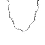 Buyongwant Irregular Necklace Y2k Wave Pattern Collar Chain Fashion Simple Versatile Women 10.34 inch