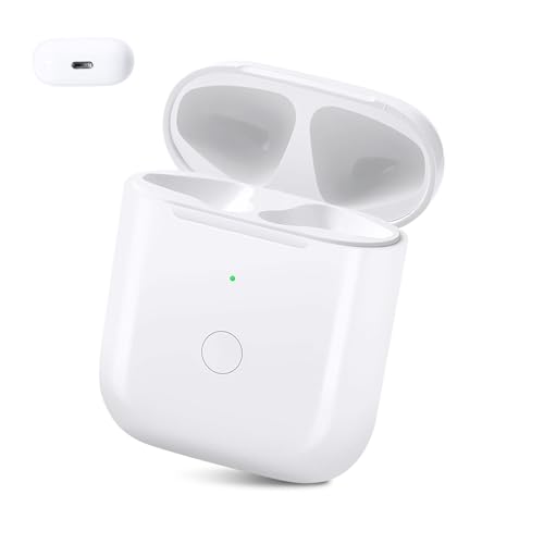 Kabelloses Ladecase Kompatibel mit Air-pods 1 und 2 Generation 550 mAh Wireless Charging Case Original Ersatz Replacement Bluetooth Pairing Sync Button