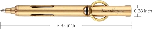 SMOOTHERPRO Solid Brass Ballpoint Pen Mini Lightweight Pen for Pocket Business Signature Color Natural (MN01N) - Image 2