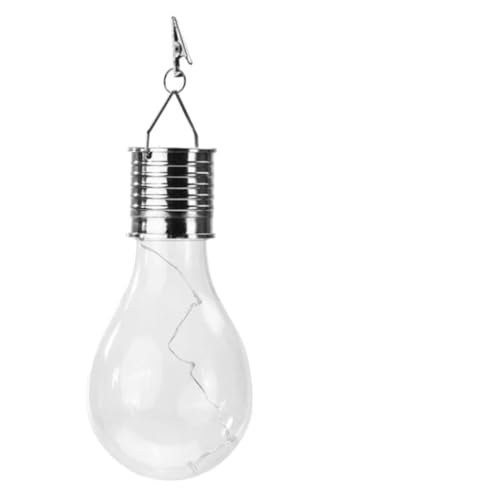 ibasenice Bombilla Solar Led Colgante Para Exteriores Jardín y Camping Con Carcasa Transparente y Luz De Colores Bombilla Solar o Colgante Para Iluminación Nocturna
