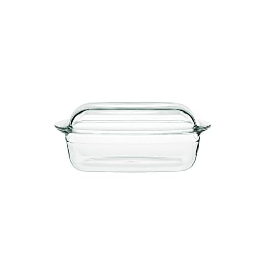 Gerlach Flow 1760 Ovenschaal, 4,5 l, van hittebestendig borosilicaatglas, met deksel, rechthoekig, 27 x 18 cm, voor oven, vriesvak