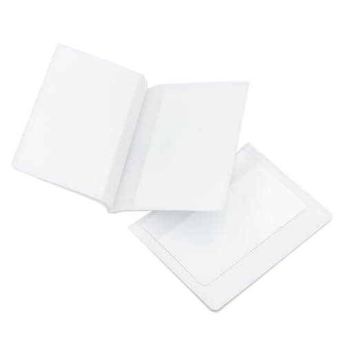AG DAILY ESSENTIALS Pack of 2 Plastic Wallet Inserts Double Sided Clear Vinyl Picture and Card Holder Made to Hold Credit Cards on Both Sides (Trifold)