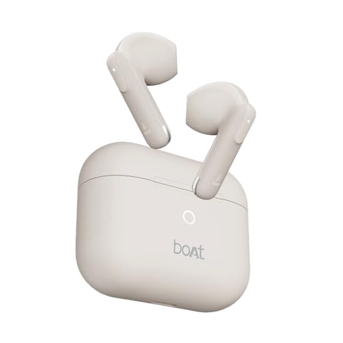 boAt Airdopes Ace Gen 2 TWS Earbuds with 45H Battery, 4Mics ENx Tech, ASAP Charge, 13mm Drivers, 50 ms Low Latency, IPX5, Bluetooth Earbuds, TWS Ear Buds Wireless Earphones with mic (Moon White)
