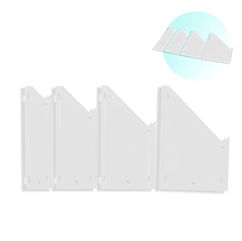 Kit 4 Réguas Gabarito Para Canto Mitrado Patchwork Acrílico