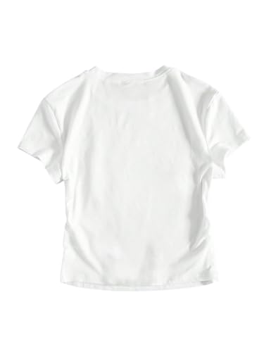 SweatyRocks Women's Tequila Print Y2k Slim Fit Crop Top Slogan Graphic Cute Short Sleeve T Shirts2