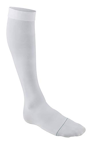 Image of FUTURO Anti-Embolism Knee Length Stockings, Large Regular, White, Moderate (18 mm /Hg) (Pack of 4)