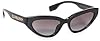 Lentes de sol BURBERRY Debbie para mujer, negro/gris degradado, talla única 2