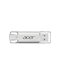 Acer Clé USB UT300 256 Go USB 3.2 Gen1, jusqu'à 150 Mo/s, avec Double Port Type-A & Type-C Flash Drive pour PC/Ordinateur Portable/MacBook/Smartphone