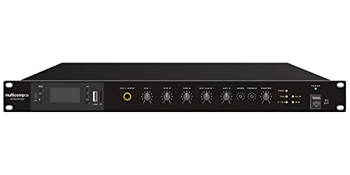 Class D Amplifier Mixer, 6 Input, 120W, 8 Ohm and 70V