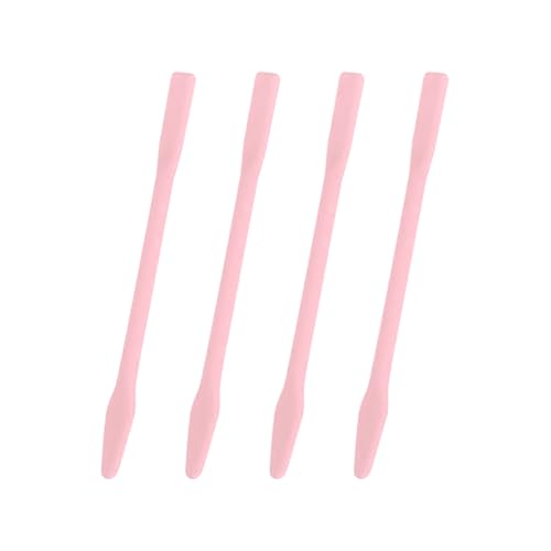 Lot de 4 bâtons de cire réutilisables de 10 cm pour épilation à la cire, applicateur de cire faciale et corps en silicone pour masque facial, spatule de...