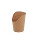 50 bandejas cónicas de 250 ml de papel kraft de 10 cm de altura, 6 cm de diámetro, biodegradables, compostables y húmedas para patatas fritas, tempura, cuenco para take way