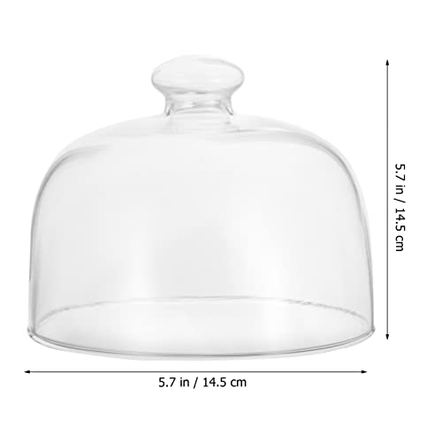 1 Unidade Bolo Cobertura De Vidro Cúpula De Comida Cúpula De Prato De Manteiga Cloche De Vidro Mini