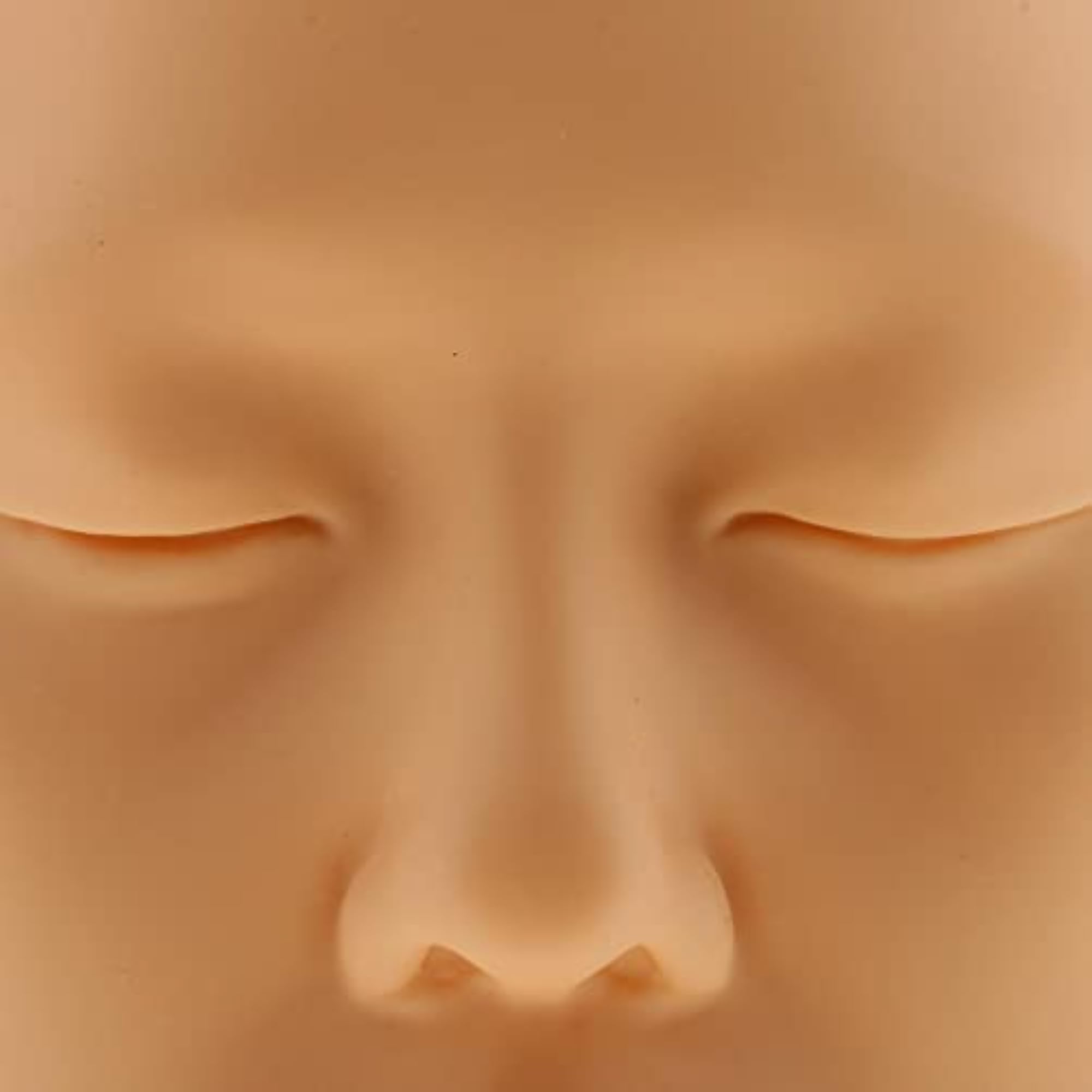Closed Eyes Soft Silicone Makeup Practice Mannequin Head