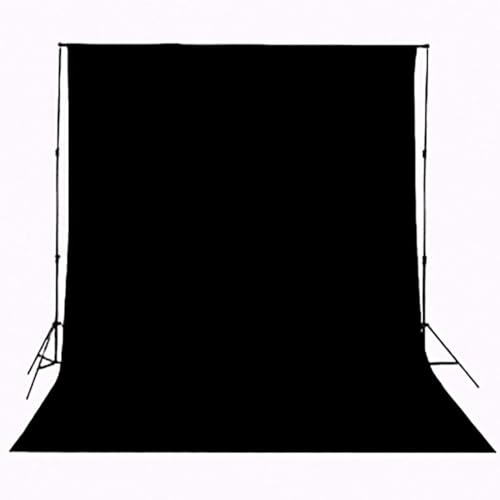 Grewoo 5x6.5 FT Black Screen Backdrop - Professional Photo Background for Product Photography, Portraits, Wedding, Party & Live Streaming