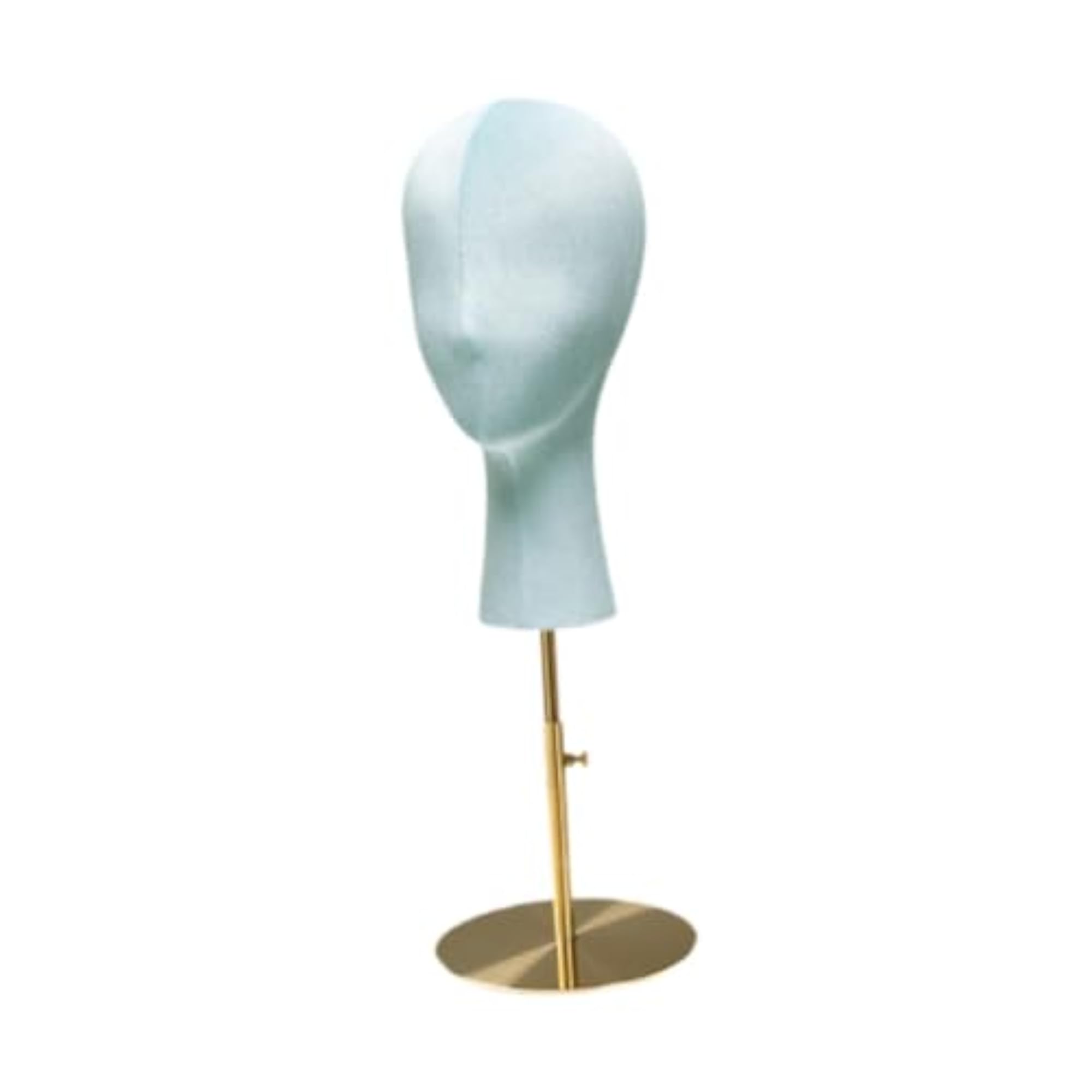 Mannequin Head Hat Rack for Jewelry and Wigs, Blue